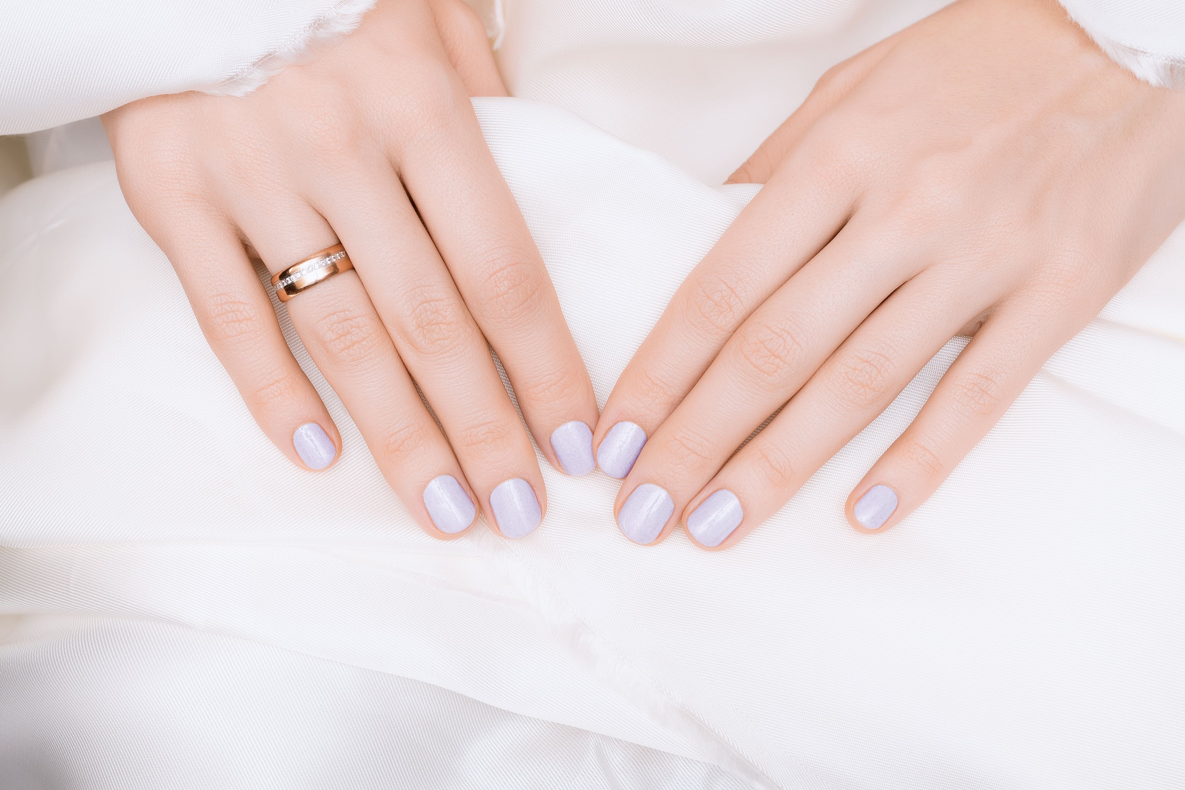 Baby Blue Short Nails